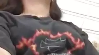 Indian porn movie of an amateur girlfriend finger fucking her cookie on web camera