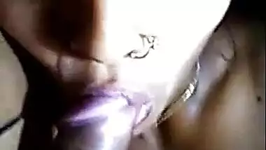 Sexy village wife blowjob to her hubby on cam
