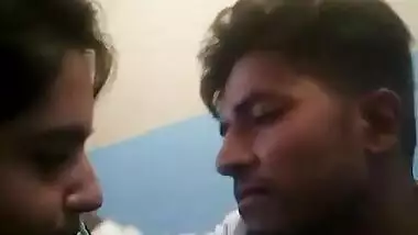 Cute lovers kissing