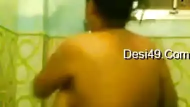 Sex goddess from India goes to shower and washes her wonderful body