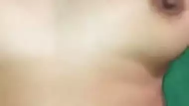 Huge XXX tits of classy Indian woman bounce during active chudai in bed