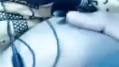 Slut exposes natural tits with dark nipples for XXX online Desi lover