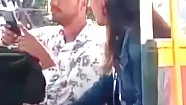 Horny Indian Girl Stroking And Sucking Penis Of Lover In Public