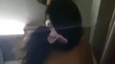 Erotic desi girl blowjob with saliva spitting and sex