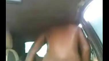 Hardcore outdoor sex scandal of big boobs maid with owner