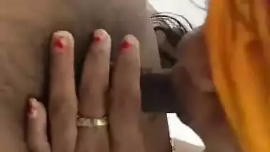 Horny milf records her Tamil sex video with her young lover