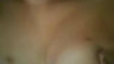 Girl can't fall asleep so she films porn video where she plays with Desi tits