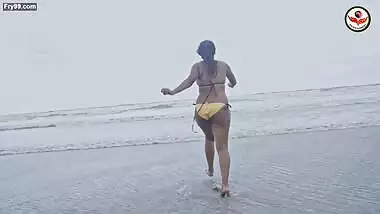 Jhilik Roy in Bikini on Mandarmani Beach