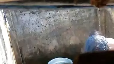 Tamil wife naked bathing caught by her relative
