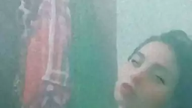 Pakistani girl shower nude bath with boob press