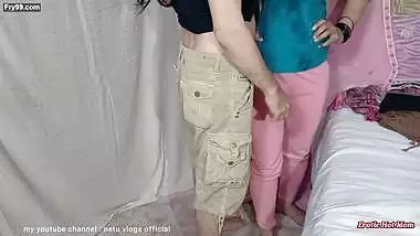 Canada residing long black hair step brother dance with desi step sister very hot dance mujra