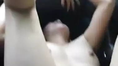 Girlfriend getting fingered in car